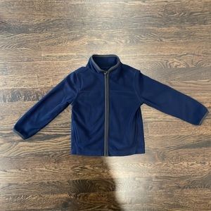 OshKosh B'gosh Toddler Boy Zip-Up Lightweight Navy Fleece Jacket, 3T